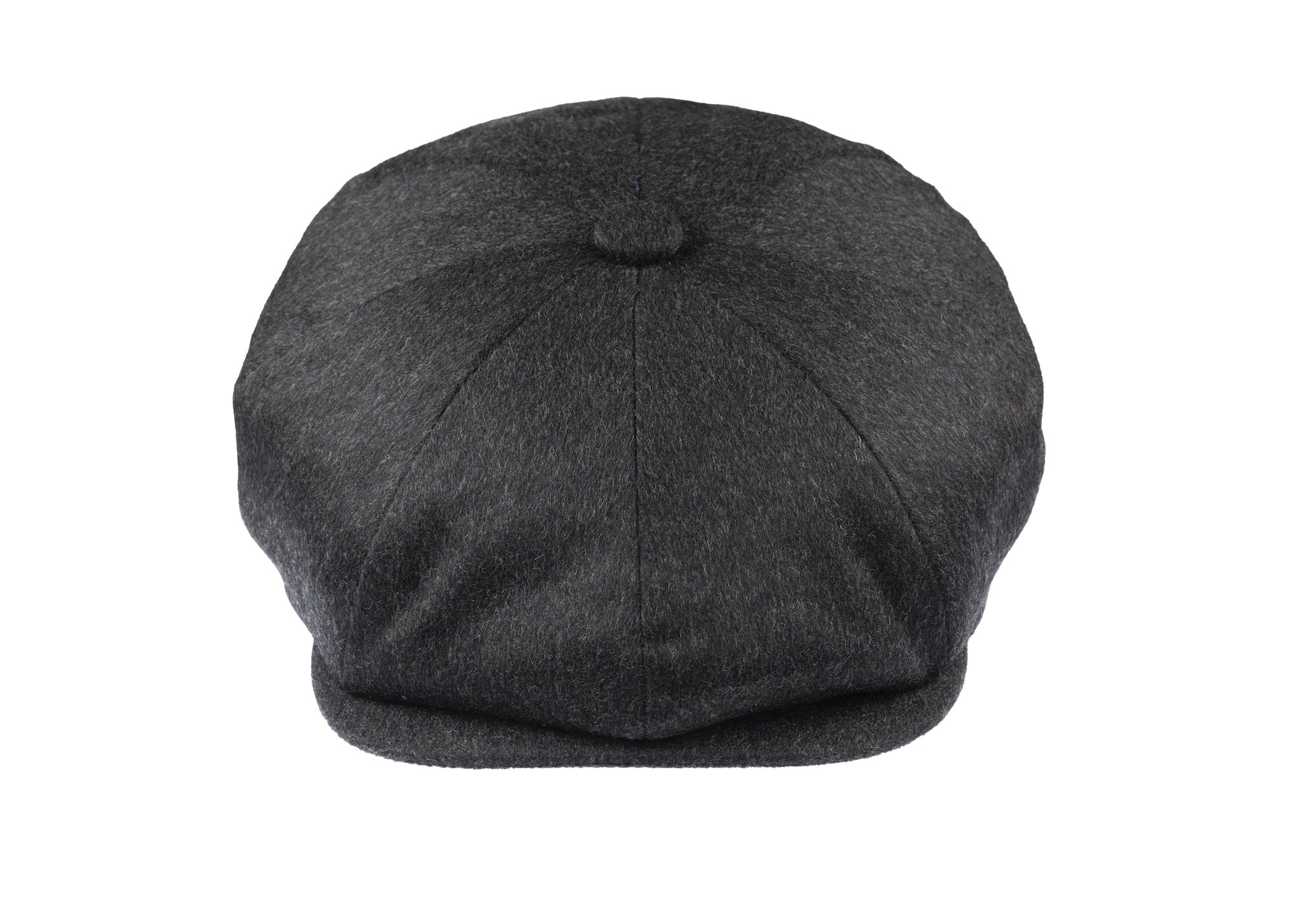 8 piece Cashmere Flat Cap in charcoal